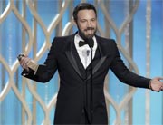 Il trionfatore dei Golden Globes 2013  Ben Affleck con il suo Argo