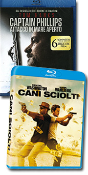 In blu-ray il capitano Phillips di Tom Hanks e i cani sciolti Wahlberg e Washington