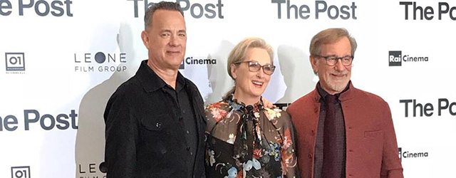 The Post: Tom Hanks, Meryl Streep e Steven Spielberg a Milano