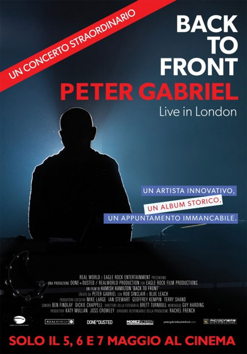 Poster del film Back To Front - Peter Gabriel Live in London