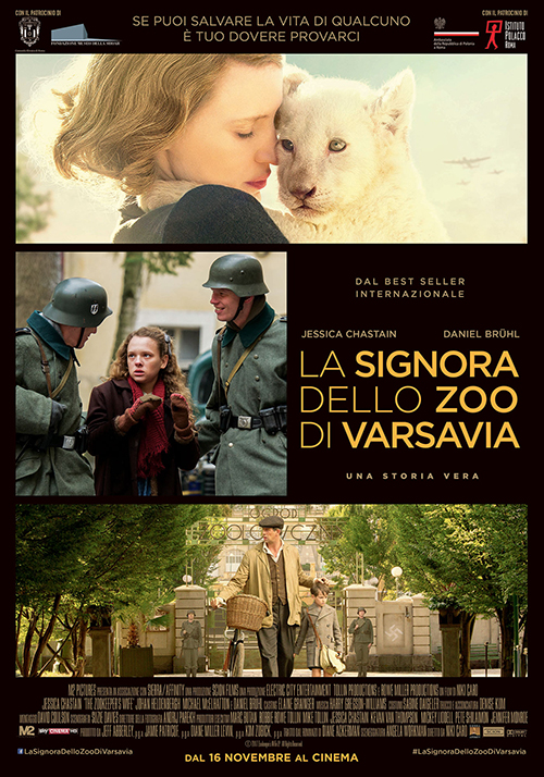 Poster del film La signora dello zoo di Varsavia