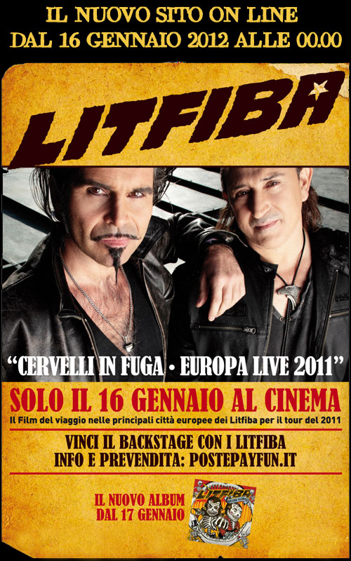Poster del film Litfiba Day - Cervelli in Fuga  Europa Live 2011