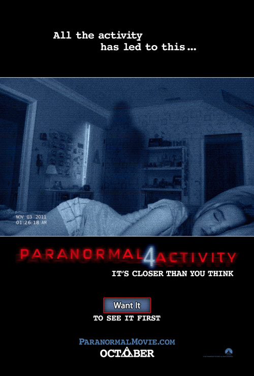 Poster del film Paranormal Activity 4 (US)