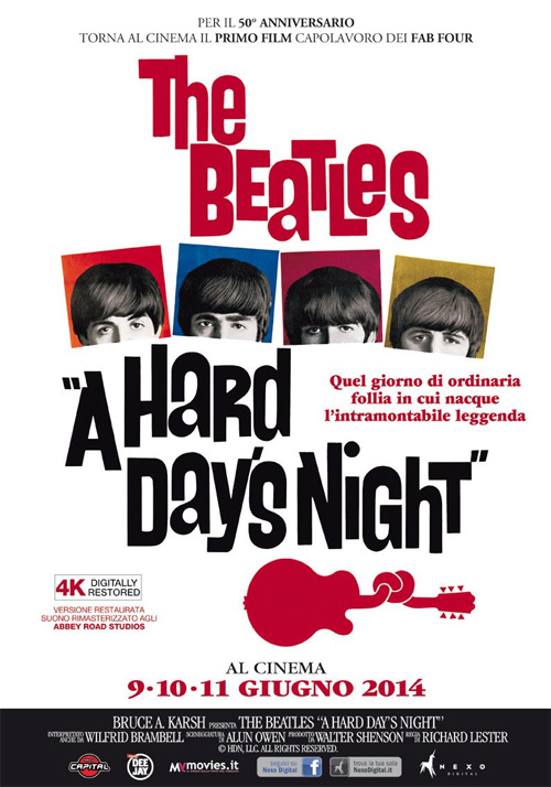 Poster del film The Beatles A Hard Day's Night