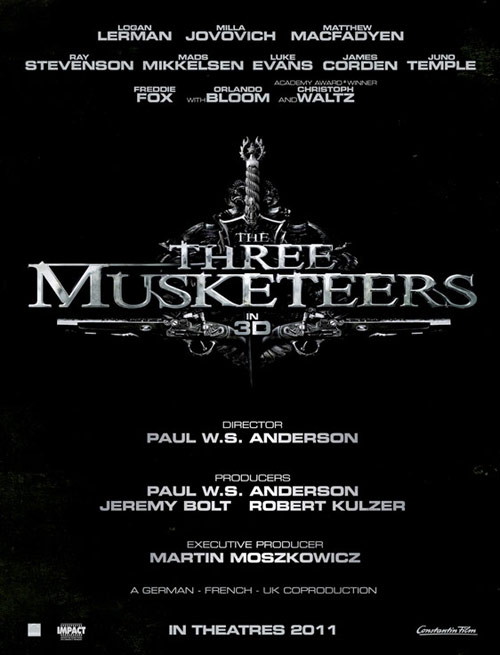 Poster del film Tre moschettieri in 3D