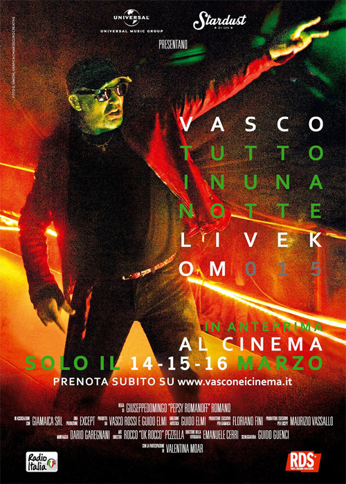 Poster del film Vasco tutto in una Notte LiveKom015 al Cinema